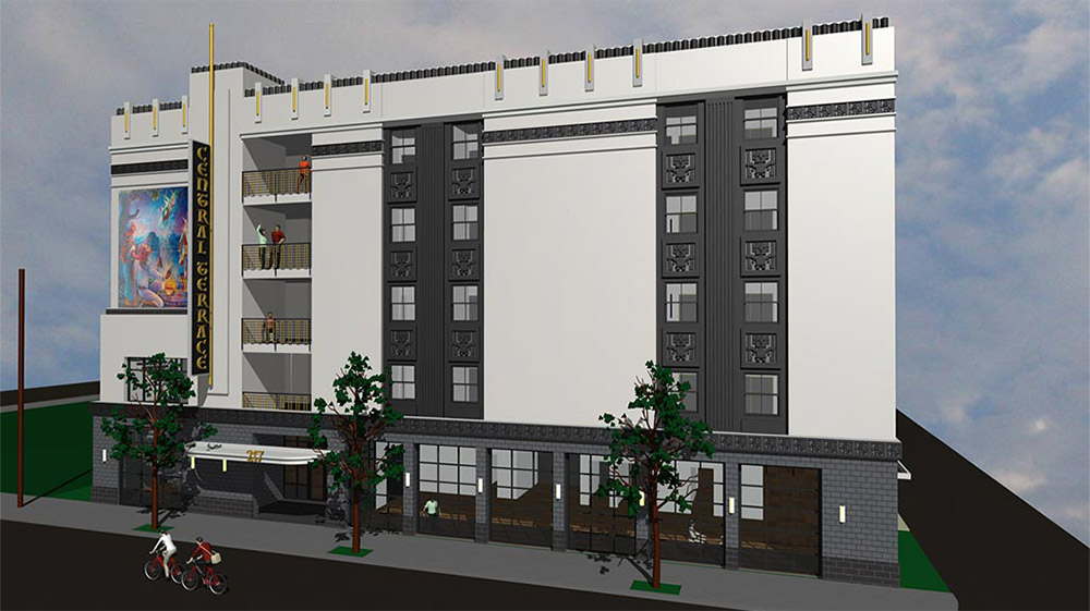 exterior of apartment complex